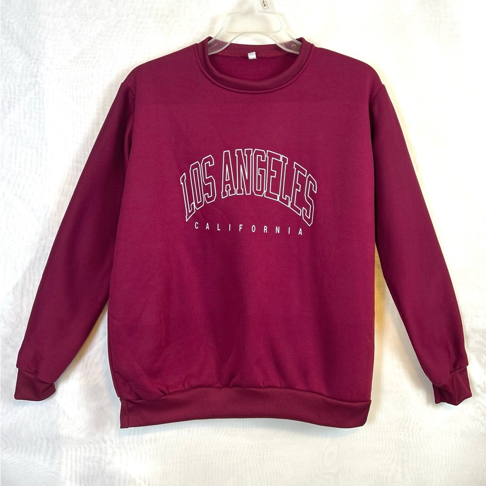New Woman’s Cranberry Red Los Angela’s California Sweatshirt / 2XL